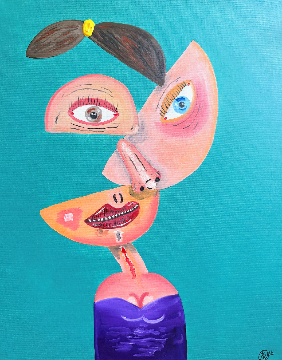 Still Here 24x30 — original spray and oil painting by KW for MADVILLX