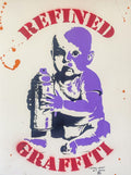 Untitled 001 24x18 — screen print with spray paint by KW for MADVILLX